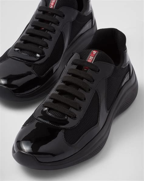 prada sneakers noir|Prada black sneakers nappa.